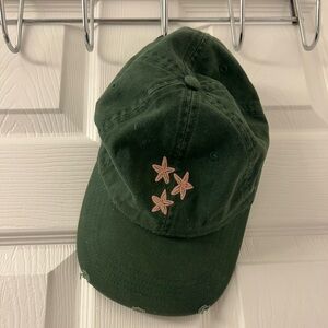 Aerie Dark Green Cap with Pink Embroidery